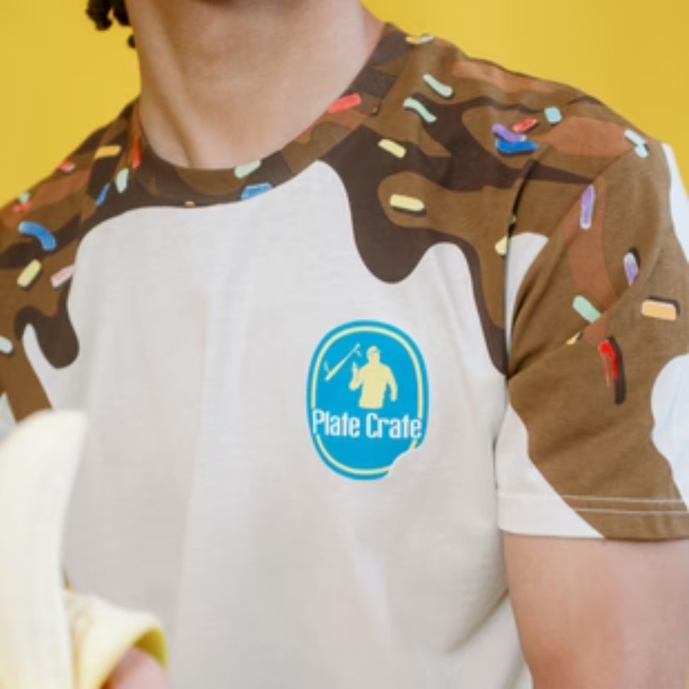 MENS PLATE CRATE BANANA SPLIT TEE - XL